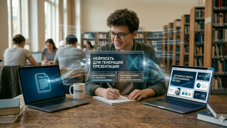 Статья Нейросеть для генерации презентации для курсовой работы